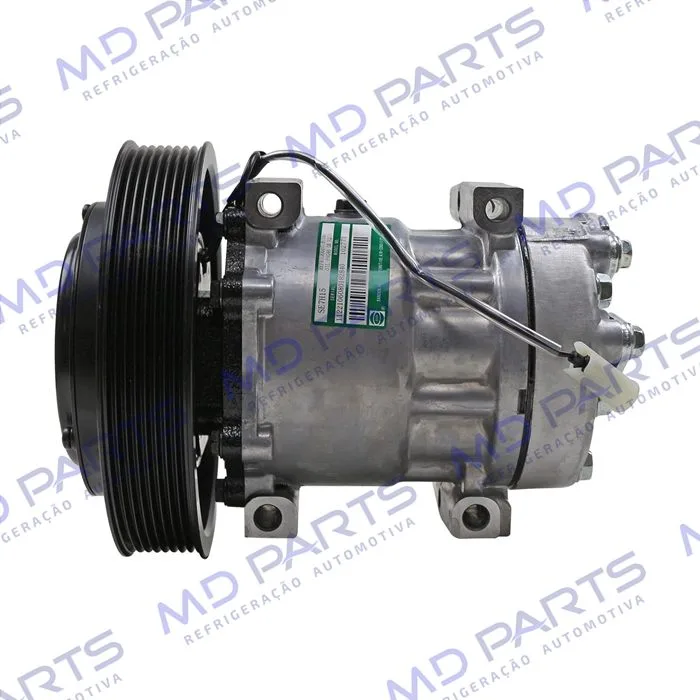 Compressor SANDEN AA7H15AA Original 4116U Caminhão Volvo FM/ FMX / FH 2008 Até 2019 - 24 Volts Polia 8pk 180mm OEM: 84094705/ 20587125/ 85000458