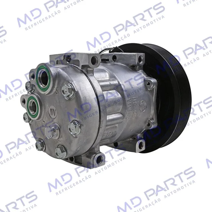 Compressor SANDEN AA7H15AA Original 4116U Caminhão Volvo FM/ FMX / FH 2008 Até 2019 - 24 Volts Polia 8pk 180mm OEM: 84094705/ 20587125/ 85000458 — foto 6