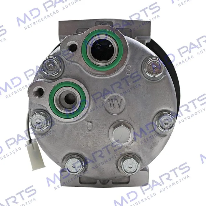 Compressor SANDEN AA7H15AA Original 4116U Caminhão Volvo FM/ FMX / FH 2008 Até 2019 - 24 Volts Polia 8pk 180mm OEM: 84094705/ 20587125/ 85000458 — foto 7