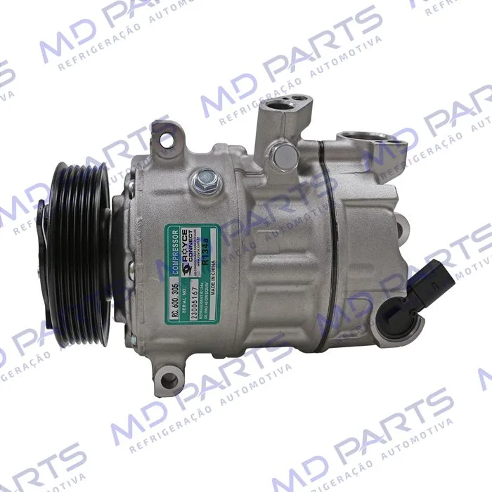 Compressor Volkswagen Jetta 2011>/ Passat/ Tiguan TSI Motor 2.0 Aspirado/ Audi A4/ Audi A3 Nova - Sentido Horário - 12 Volts Polia 6pk 112mm