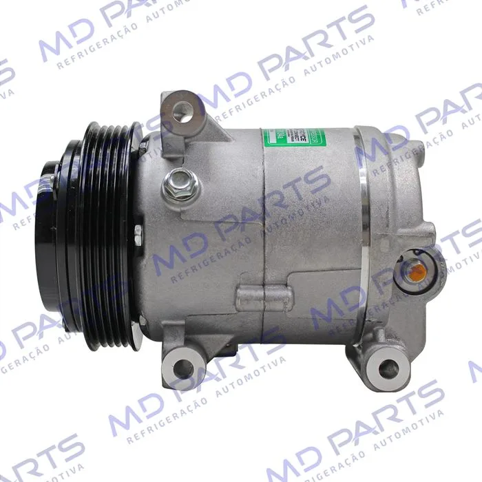 Compressor Modelo Delphi Fiat Uno Vivace/Way 2010>/ Siena/Palio/Strada 2010>/ Mobi 2016>/ Fiorino 1.4 2016> - 12 Volts Polia 5pk 119mm OEM: 51980391/ 52093153/ 52149819/ 52050384/ 52164151