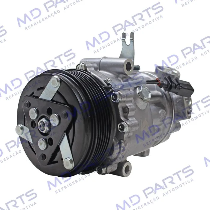 Compressor Modelo Doowon DV9 Volkswagen UP 2014>/ Fox 2011>/ Gol/ Voyage G6 2017> - 12 Volts Polia 6pk 114mm OEM: 5U0820803L — foto 2