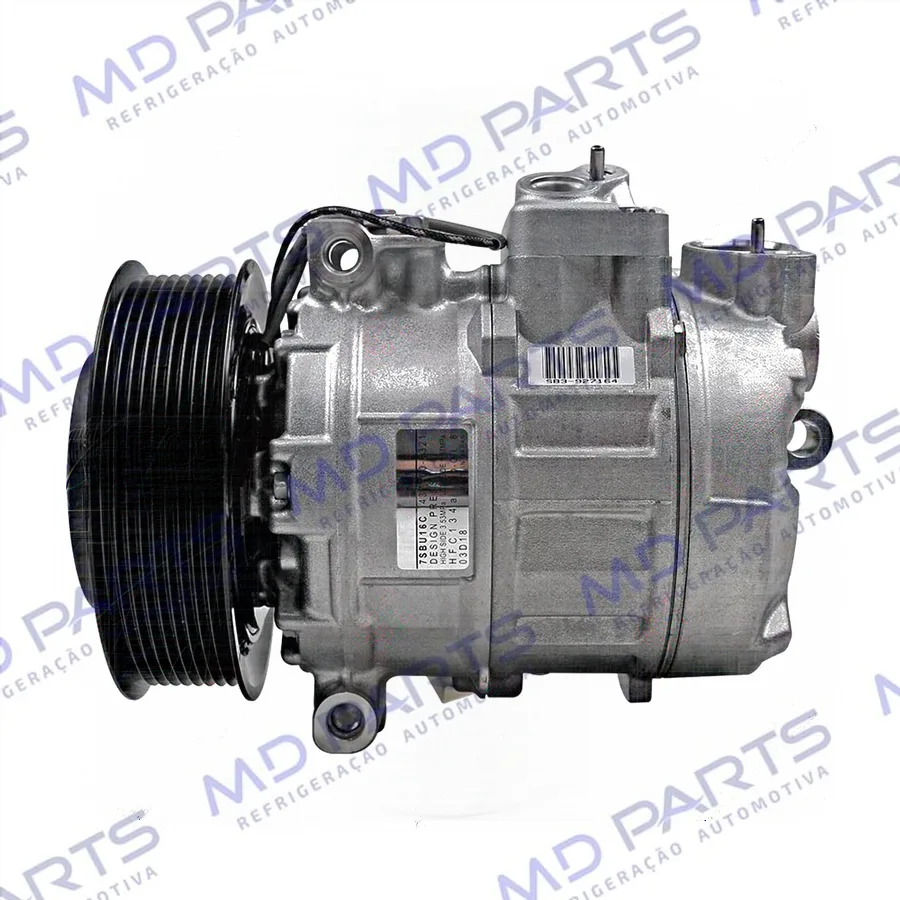 Compressor Denso 7SBU16C Caminhão Mercedes Benz Actros 4844 2009 Até 2014 - 24 Volts Polia 9pk 138mm OEM: A5412301211/ 447190-5530