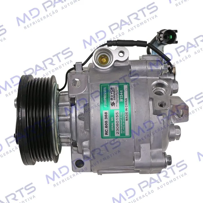 Compressor Modelo Sanden Mitsubishi ASX/ Outlander 2008>/ Lancer 2012>/ Eclipse Cross - 12 Volts Polia 6pk 99mm OEM: 7813A801