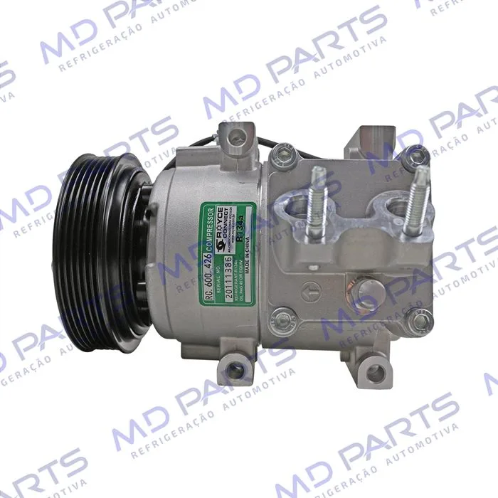 Compressor Modelo FOMOCO Ford Fiesta 1.0/1.6 2008 Até 2014/ EcoSport 1.6 2008 Até 2012 - 12 Volts Polia 6pk 120mm OEM: AE8319D629-AD