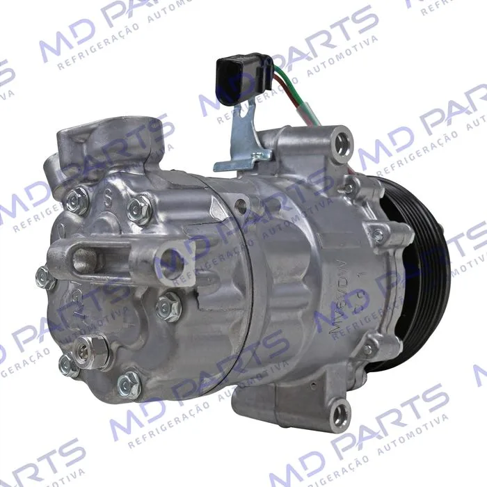 Compressor Modelo Sanden Volkswagen Saveiro 2014>/ Fox 2015>/ Voyage 2014>/ Gol 2014> Motor 1.6 MSI - 12 Volts Polia 6pk 110mm OEM: 5V0820803F/ 5U0820803F/ 6RD820803C — foto 6