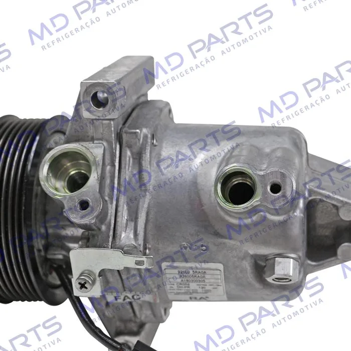 Compressor Calsonic Nissan Kicks 1.6 2016 Até 2019/ Renault Sandero/ Logan/ Duster/ Oroch/ Captur 2017 Até 2019 Motor 1.6 - 12 Volts Polia 7pk 104mm OEM: 926005RA0A/ 926006053R — foto 10