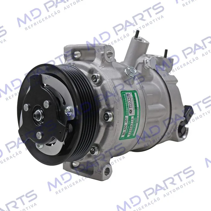 Compressor Modelo Sanden PXE16 Volkswagen Jetta 2011>/ Passat/ Tiguan TSI Motor 2.0 Aspirado/ Audi A4/ Audi A3 Nova - Sentido Anti-Horário OEM: 5C0820803G — foto 2