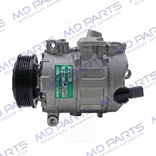 Compressor Modelo Denso 6SEU14C Volkswagen Amarok Diesel 2010 Até 2017 - 12 Volts Polia 6pk 105mm OEM:7E0820803J