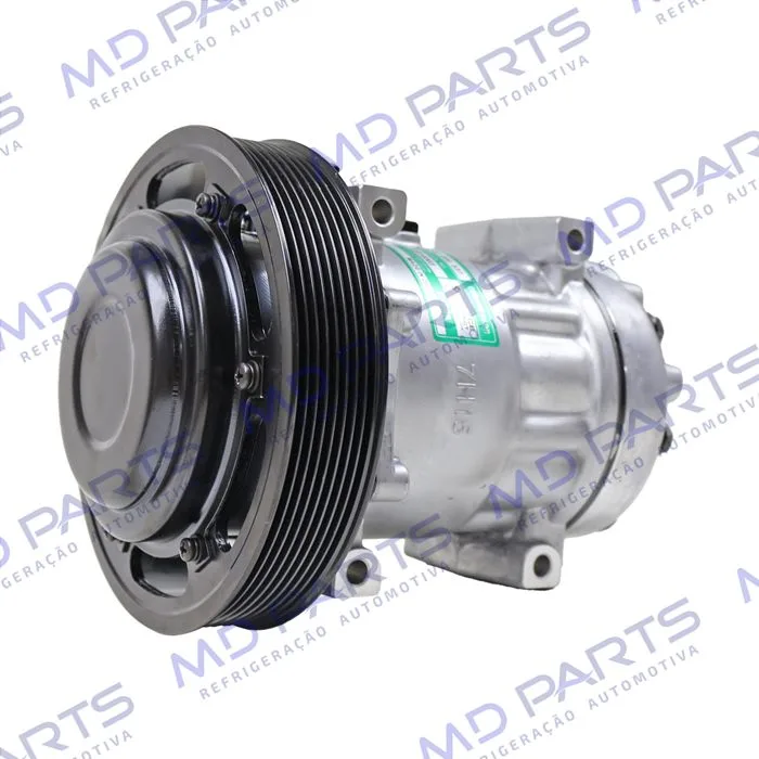Compressor Modelo Sanden 5271A AB7H15AB Caminhão Volvo FH 2020> - 24 Volts Polia 8pk 180mm OEM: 84472607 — foto 3