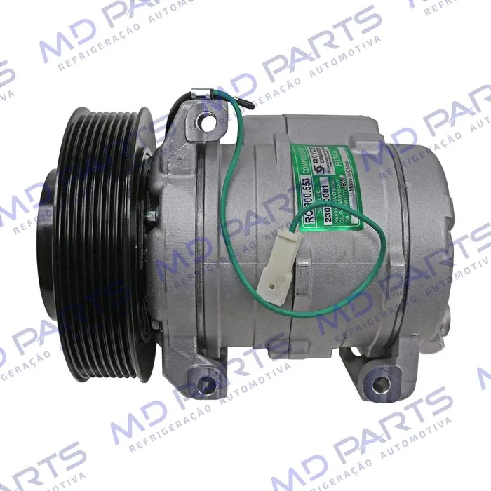 Compressor Modelo Denso 10S15 Caminhão Mercedes Benz New Actros 2553/ 2653/ 2651 2022> - 24 Volts Polia 8pk 145mm OEM: A0042304111 — foto 5