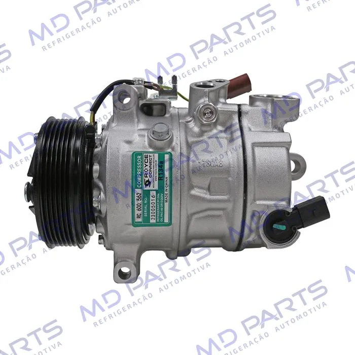 Compressor Modelo Sanden Volkswagen Polo 1.0 TSI/ T-Cross 1.0 TSI 2022>/ Virtus 1.4 Turbo 2022> - 12 Volts 6pk 110mm OEM: 3Q0816803E