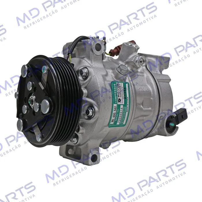 Compressor Modelo Sanden Volkswagen Polo 1.0 TSI/ T-Cross 1.0 TSI 2022>/ Virtus 1.4 Turbo 2022> - 12 Volts 6pk 110mm OEM: 3Q0816803E — foto 2
