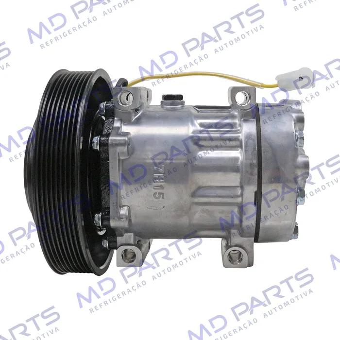 Compressor 7H15 4116U Caminhão Volvo FM/ FMX / FH 2008 Até 2019 - 24 Volts Polia 8pk 180 MM OEM: 20587125/ 85000458/ 84094705/ 85000458
