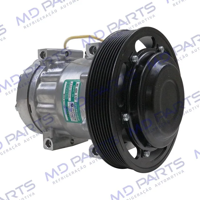 Compressor 7H15 4116U Caminhão Volvo FM/ FMX / FH 2008 Até 2019 - 24 Volts Polia 8pk 180 MM OEM: 20587125/ 85000458/ 84094705/ 85000458 — foto 3