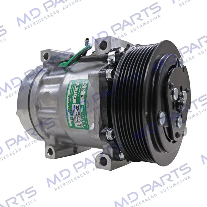 Compressor Modelo 7H15 8044/ 8242/ 8112/ 6028/ 8176 Caminhão Volvo NH 1999 Até 2006/ FH/ FM 1998 Até 2007/ Caminhão VM 2008 Até 2022/ Máquina Volvo - 24 Volts Polia 8pk 132mm OEM: 11412631 — foto 3