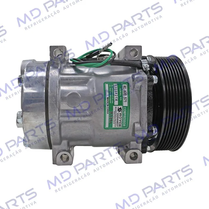 Compressor Modelo 7H15 8044/ 8242/ 8112/ 6028/ 8176 Caminhão Volvo NH 1999 Até 2006/ FH/ FM 1998 Até 2007/ Caminhão VM 2008 Até 2022/ Máquina Volvo - 24 Volts Polia 8pk 132mm OEM: 11412631 — foto 4