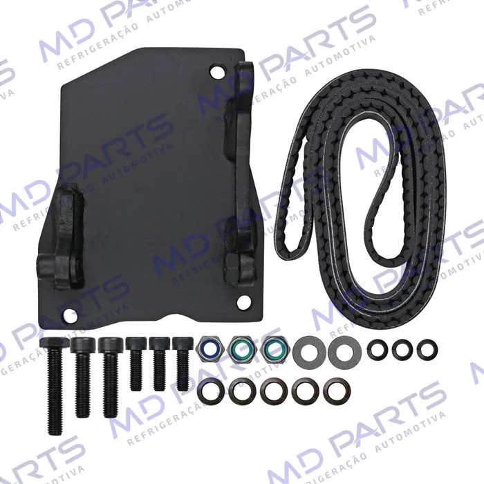 Suporte do Compressor 5H14 / 7H15 Polia 6PK Renault Master 2006 Até 2012 Motor Renault 2.5 Instalação Kit