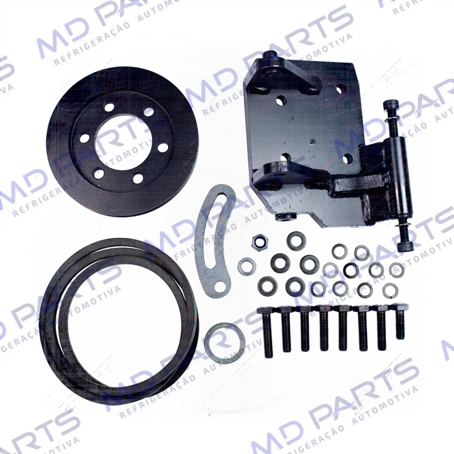 Suporte do Compressor Sanden 7H15/5H14 Polia Canal 2A Caminhão Ford Cargo 816 / 1319 / 1519 Eletrônico