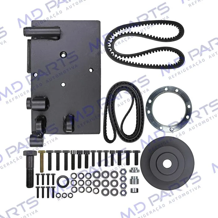 Suporte do Compressor Sanden 5H14 Polia 2A Caminhão Fiat Iveco Daily Eletronico 2012> 35S-14 / 55C16 / 45-S17 / 55-C17 / 70-C17 / 35-150 / 45-170 / 65-170 Com Ar Condicionado
