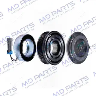 Conjunto de Embreagem do Compressor Delphi CVC Chevrolet S10/ Zafira/ MWM - 12 Volts Polia 6pk 109mm OEM: 6595257