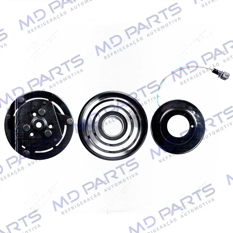 Conjunto de Embreagem do Compressor Sanden SD7V16 Volkswagen Golf/ Passat - 12 Volts Polia 6pk 120mm