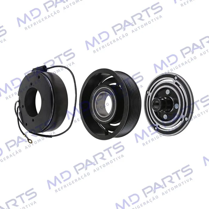 Conjunto de Embreagem do Compressor Denso 10P15 Caminhão Mercedes Benz Accelo/ Axor 2638/ Volkswagen Constellation - 24 Volts Polia 8pk 123mm — foto 2