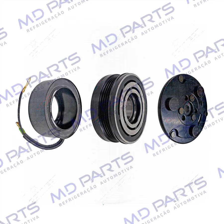 Conjunto de Embreagem do Compressor Sanden TRS090 Honda Civic 1996 Até 2000 para Compressor Original 12 Volts Polia 4pk 108mm