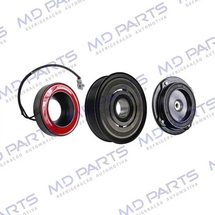 Conjunto de Embreagem do Compressor Denso 10S15 Toyota Hilux/ SW4/ SRV 2005> - 12 Volts Polia 7pk 125mm
