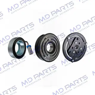 Conjunto de Embreagem do Compressor Original Scroll Chevrolet Prisma 2013 Até 2019 / Spin/Onix 2013> / Cobalt 2012> - 12 Volts Polia 5pk 103mm