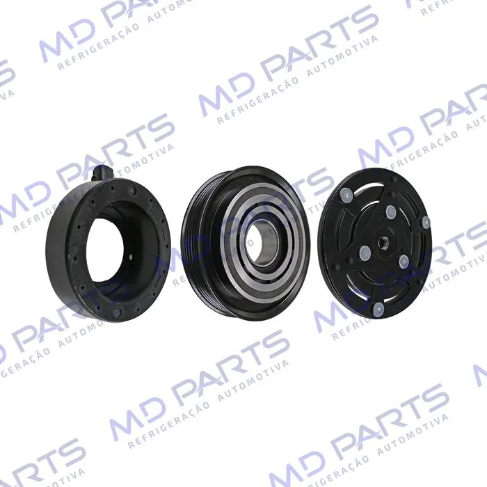 Conjunto de Embreagem do Compressor Denso Scroll Fiat Palio / Uno Fire 12 Volts Polia 5pk 120mm