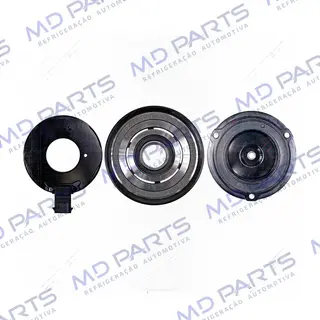 Conjunto de Embreagem do Compressor Importado RC.600.440 Chevrolet Trailblazer 2013 Até 2017 - 12 Volts Polia 6pk 117mm