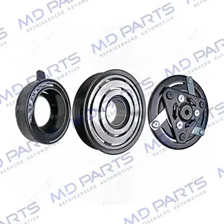 Conjunto de Embreagem do Compressor ORIGINAL Fiat Toro 2016> / Jeep Renegade 1.8/2.0 / Compass Diesel 2016> - 12 Volts Polia 6pk 114mm