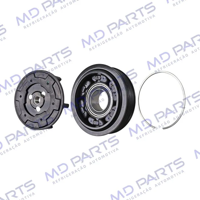 Conjunto de Embreagem do Compressor Denso 6SEU12C ND2 6QO820803D Volkswagen Polo Novo do Compressor RC.600.361 - 12 Volts Polia 6pk 115mm — foto 2