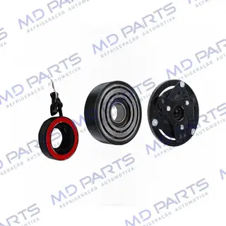 Conjunto de Embreagem do Compressor Denso 10SR13C RC.600.370 Toyota Etios - 12 Volts Polia 7pk 105mm