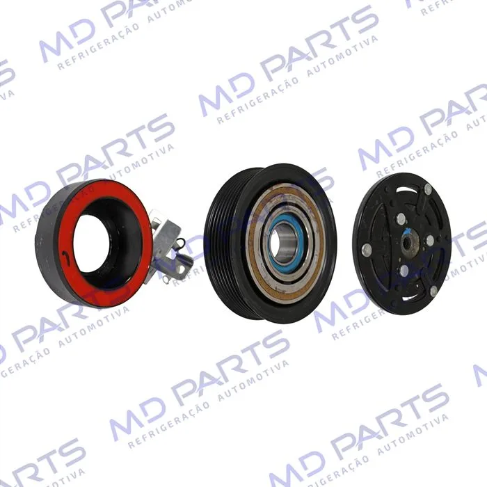 Conjunto de Embreagem do Compressor 10SRE11C Toyota Hilux 2.8 - 12 Volts Polia 7pk 125mm