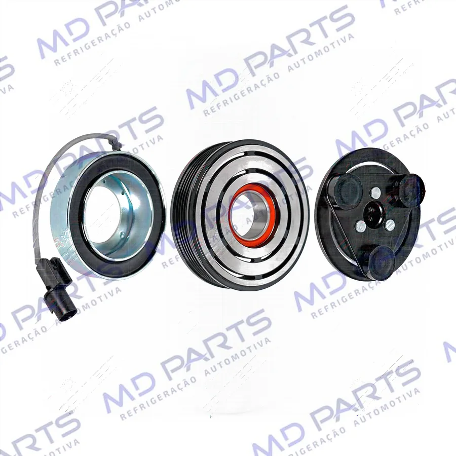 Conjunto de Embreagem do Compressor Calsonic Mitsubishi L200 Triton Motor 2.4 2017> 12 Volts Polia 5pk 119mm
