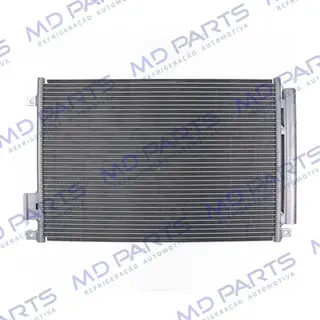 Condensador Fiat Novo Uno 2010>/ Palio 2012>/ Mobi 2017> Sistema Denso Fluxo Paralelo OEM: 51835575/ 52029111
