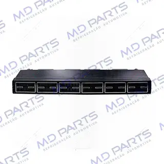 Caixa Evaporadora Universal Micro-Bus com Válvula Capilar 6 Difusores 2 Motores 3 Velocidades - 24 Volts Com Painel 32000BTUS