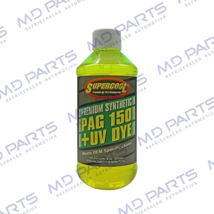 Óleo para Compressor R134a PAG 150 Supercool 237ml com Contraste Ultravioleta